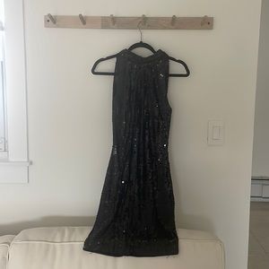 Vintage black sequin dress